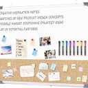 White Board Cork Board Combo, 2418 inch for Office, Home, School, Vision Board, Pin Bulletin, Markers, Eraser, Magnets, Pins (Horizontal)