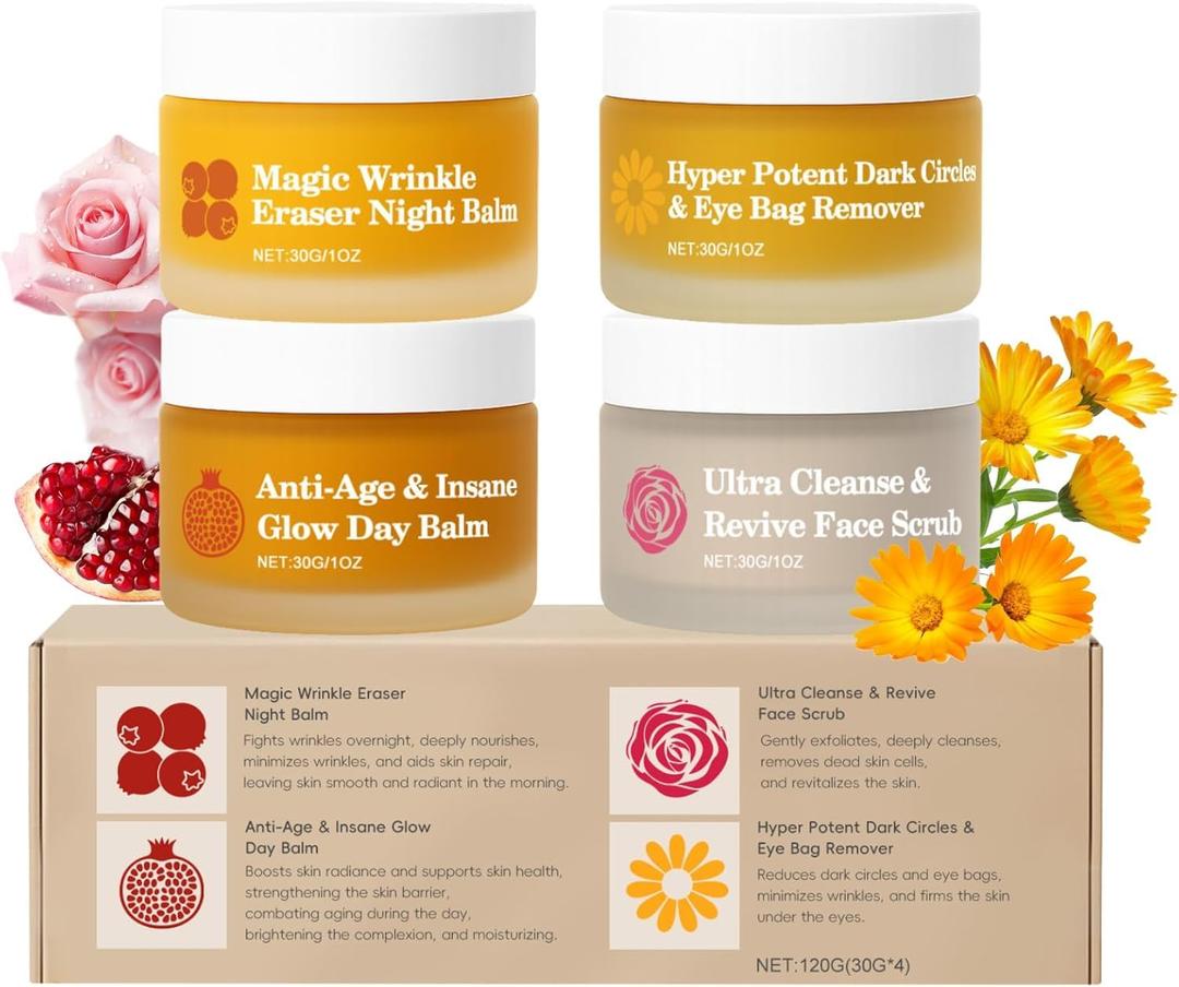 Organics Mature Skin System, Hydrating & Nourishing Organic Formula for Mature Women’s Skin, Supports Smooth, Firm & Radiant-Looking Skins, Gentle Daily Face Balm System 4-In-1