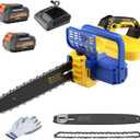 Cordless 14" & 12" Chainsaw Compatible with Dewalt 20V MAX Battery, 40V Electric Handheld Power Chain Saw w/ 1700W Brushless Motor, (2)4.0Ah Battery, Auto Oiler for Tree Wood Garden Cutting Trimming