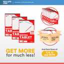 E-CLIPS USA Notepads, Unruled Writing Tablet, Note Pads 6 x 9, Small Notepads, Memo Pad, White, Chipboard Back, Writing Pad, Office Supplies, 100 Sheets Per Pad (12 Pack)