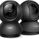 Tapo 2K Indoor Pan/Tilt Wired Security Camera - Works as a Baby Monitor & Pet Camera, Motion Detection, 2-Way Audio, Siren, Night Vision, No-Subscription Local Storage or Optional Cloud, C211 (2-Pack)