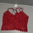 Avidlove Lace Bralette for Women V Neck Camisoles Racerback Adjustable Strap Sexy Crop Tops (Red, S)
