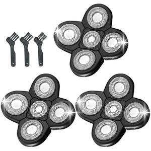 5 Blades Replacement for Freebird Shaver Razor Head, Bald Men Freedom Grooming Refills, with Cleaning Brush 3 PCS