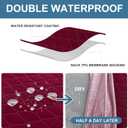 Genina Waterproof Seat Covers for Dining Room Chairs, Stretch Chair Covers Removable Washable Dinning Room Kitchen Chair Seat Cushion Slipcovers (Argyle-Wine Red, 6 PCS)