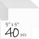 40 Sheets White Cardstock 3x5 Cards, 80lb/230gsm Thick Paper Card Stock Blank Index Cards 3x5 Printer Paper Card Stock for Greeting Cards, Invitations, Postcards, DIY Cards
