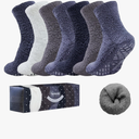 Bulinlulu Fuzzy Socks with Grips Plush Sleep Cozy Winter Soft Hospital Fluffy Socks Gifts for Womens Mens Gifts Color:
Black/White/Grey/Navy/Brown