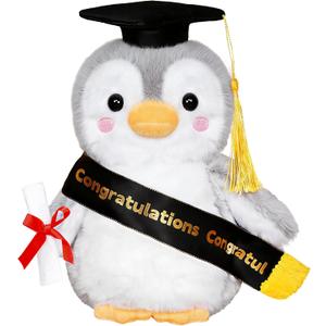 Graduation Decorations 2026 Penguin Plush9.05 Inch Class of 2026 Graduation Plush Penguin Stuffed Animal,Cute Graduation Gifts for Kindergarten, High School, and College Graduates (Penguin)