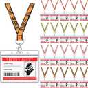 20 Set Halloween Secret Agent Name Tags Secret Agent Badges for Kids Detective Decorations Escape Room Party Favors with Lanyard, ID Holder for Halloween Caution Escape Room Themed Birthday Party