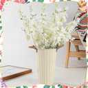 10 Pcs Delphinium Artificial Flowers for Decoration, 33.86 Inch Long Stem Larkspur Fake Flowers Light Blue Faux Silk Bouquets for Tall Vase Wedding Home Decor Floral Arrangements(White)