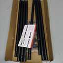 Curtain Rods for Windows 36-124 inch, 5/8 inch Matte Black Curtain Rod with Brackets Adjustable by Splicing for Bedroom Kitchen Living Room