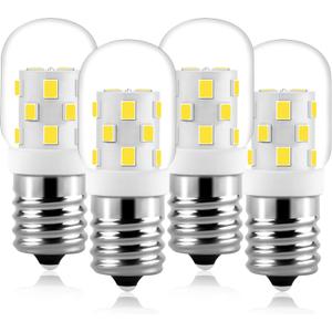 AMI PARTS 8206232A LED Appliance Bulb Incandescent Equivalent,E17 Light Bulb for Microwave Under Hood Refrigerators Oven (4 Packs Cool White)