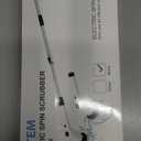 Electric Spin Scrubber, Cordless Shower Scrubber with 8 Scrub Brush, 2 Speed with Adjustable Extension Handle, Battery Level Display, Power Scrubber for Bathroom Bathtub Tile Floor (Black)