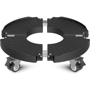 Goovilla Heavy Duty Plant Stand with Wheels, 1Pack Adjustable 15-22 Plant Caddy with Lockable Caster Wheels 440LBS, Rolling Stand/Dolly/Roller for Indoor Outdoor Large Planter, Flower Pot,Black