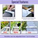 LaLaGreen Planter Boxes Outdoor (36 Inch, 2 Pack) White Metal Rectangular Deck Railings Flower Box with Brackets, Large Planters Plant Holder for Fence Balcony Rail Patio Porch Modern Garden Decor