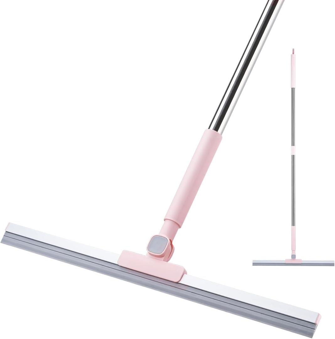 19" Floor Squeegee with Long Handle, 51" Stainless Steel Handle