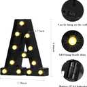 Mudder 3 Pcs Bar Sign Light up Letter Battery Operated Illuminated Marquee Light for Home Bar Pub Party Table Wall Decor(Black)