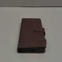 for Samsung Galaxy S25-Ultra-Wallet Case: with RFID Blocking Card Slots (6 Cards) | Soft PU Leather Magnetic Snap Zipper Pocket | Crossbody Wrist Strap Protective Phone Cover - Coffee