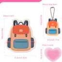 144Pcs 24 Pack Class Rewards for Kids Classroom,Easter Basket Stuffers,with Acrylic Keychain,Greeting Card,Post-it notes,Eraser,Pencil Sharpener,Packaging bag,Party Favor for Easter Gift Exchange