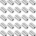 uxcell 25pcs Stainless Steel Spacer 3/8" Bore x 3/4" OD x 1-1/16" Length Screw Bushing Plain Finish Round Metal Spacer for M10 Screws Bolts and Rods