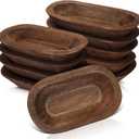 Nuogo 10 Pack Wooden Dough Bowls Bulk 8.5 Inch Rustic Dough Bowls for Wedding DIY Candle Home Crafts Making Farmhouse Fruits Supplies Decoration(Brown)