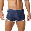 Men's Mesh 3 Inch Retro Workout Shorts Lounge Running Sexy Gym Athletic Fitness Casual Booty Short Shorts (XX-Large Short, A Royal Blue)