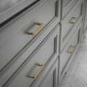 8 x Franklin Brass Napier (1-Pack) Cabinet Handles 3-3/4" Hole to Hole Champagne Bronze Kitchen Cabinet Pulls Drawer Handles Cabinet Hardware Dresser Gold Drawer Pulls P41761K-CZ-C