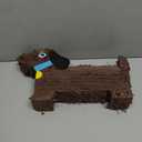 Soulchen Dachshund Puppy Party Piñata Small Dog Piñata with Blindfold and Bat Puppy Dog Theme Birthday Party Game Decorations for Cinco De Mayo