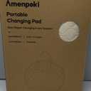 Portable Waterproof Leather Diaper Changing Pad Compact for Travel Diaper Bag, Easy Clean, Newborn Baby, Beige (Medium)