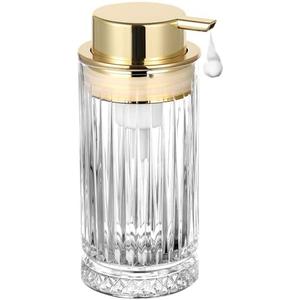 LEICURACE Glass Foam Soap Dispenser, Refillable Foaming Dispenser with Gold Pump, Foam Hand Soap Dispenser for Bathroom Kitchen, Home Decor （Foam Type/Clear）