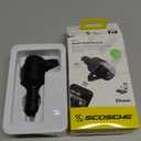 Scosche BTFM5 Bluetooth Hands-Free Car Kit with Digital FM Transmitter and Dual 12W USB Charging Ports For Vehicles (Black)