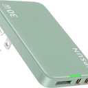 USB C Wall Charger Block 30W,3 Port Ultra Thin Flat USB-C Charging Plug,Foldable USB Power Adapter for iPad,iPhone 15/16,Samsung(Green, 30w)