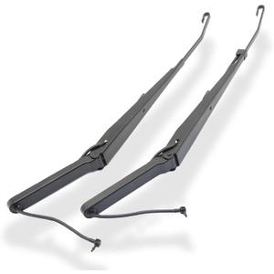 1 Pair Front Windshield Wiper Arm Kit Fits Compatible with 2002-2007 Chevrolet Silverado Avalanche Suburban Tahoe GMC Sierra Yukon Cadillac Escalade Replaces OE 42694 42547 15829647 15829648 (black)