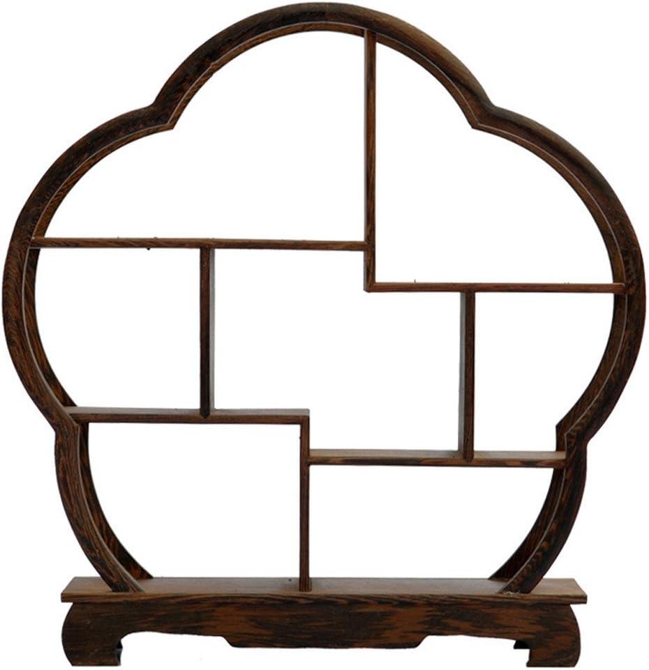 NWFashion Chinese Wooden Rosewood Display Stand Decoration 11" Curio Cabinets Shelf (Plum) (3)