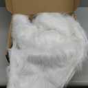 Christmas Tree Skirt, Deluxe 60Inch Decoration Tree Skirt, White Faux Fur Soft Thick Plush Tree Base Cover, Large Round Area Mat for Home Merry Christmas Holiday Season Party