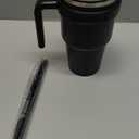 ALOUFEA 20 oz Insulated Coffee Mug Tumbler with Handle, Stainless Steel Travel Mug Tumbler with Lid and Straw,Double Wall Vacuum Leak Proof Ice Coffee Thermal Cup, Black