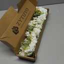 ZYTUYO 4PCS White Artificial Flowers Hydrangea 20" Real Touch Latex Faux Hydrangeas Silk Flowers with Green Leaves Stems for Short or Tall Vase Table Party Center Fake Bouquet Decor