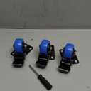 2 Inch Casters Wheel Set, 600 Lbs Heavy Duty Casters, Safety Swivel Casters with Brake, No Noise Top Plate Wheels for Furniture, Carts (Free Screws and 1 Screwdriver)