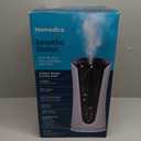 Homedics Ultrasonic Humidifier Large Deluxe Air Humidifiers for Bedroom, Plants, Office Cool and Warm Mist Humidifiers, Essential Oil Pads and Built-In Timer, 5 Mist Settings, White and Black