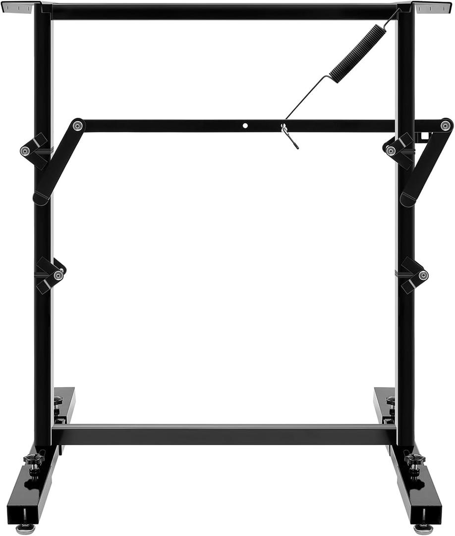 MorningRo RV Adjustable Table Leg Folding Dinette Table Stand Bed Base for RV Height Adjustable Bracket for Caravan Motorhome Yachts and Various Outdoor Activities(Black)