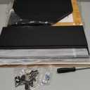 Bread Box, Bamboo Wood Bread Box for Kitchen Counter, Double-layer Bread Storage Bin, Acrylic glass with Diamond Patterns (Black, Large)