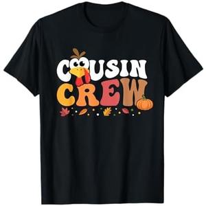 Cousin Crew Thanksgiving Family Matching Turkey Day Fall T-Shirt L