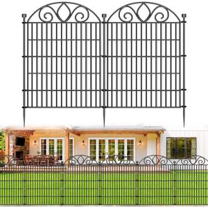 No Dig Garden Fence, Outdoor Dog Fence for Yard, 34in, 10Panels