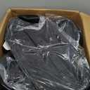 Boat Fenders 4 Pack 10 x 28 Inches Ribbed Center Hole Boat Fenders Bumpers for Docking, Comes with 4 Lines and Pump to Inflate (Black)