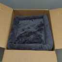 SYANDLVY Small Cat Tree for Indoor Cats Large Adult, Activity Tower with Scratching Post, Modern House with Padded Perch, Kittens Condo with Board, Cat Cave (Smoky Grey)