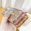 Fiyart Designed for iPhone 15 Case,Compatible with MagSafe Love Heart Plating Camera Protection TPU Magnetic Glitter for Women Girls Shockproof Phone Bumper 6.1"-Pink