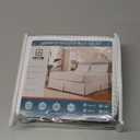 MIYE Pleated Waffle Weave Bed Skirt, Tailored Dust Ruffle 14 Inch Drop Easy Fit, Machine Washable (White, King - 14" Drop)