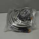 Garden Hose 50ft, Heavy Duty Stainless Steel Water Hose with 10 Functional Nozzles, No Kink, Lightweight and Flexible, Easy to Use and Store, Strong and Sturdy, Suitable for Yard and Lawn