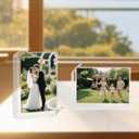 4x6inch 2 Pack Acrylic Picture Frames L Shaped Floating FrameDouble Sided Frames Artistic Modern photo Frame. (Transparent, 4X6)