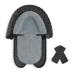 Infant Car Seat Insert, HNHUAMING Baby Car Seat Head & Body Support with 2 Straps Pads, Ultra Soft Newborn Preemie Carseat Insert Cushion for Girls Boys, Fits Car Seat, Stroller, Swing, Bouncer, Black