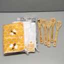 Bencailor 9 Pcs Honey Bee Kitchen Hand Towels Honeycomb Bath Tea Towels Polyester Dish Cloths Absorbent with Cute Wooden Spoons for Kitchen Bathroom Home Decor, 16 x 24 Inch(Bee)